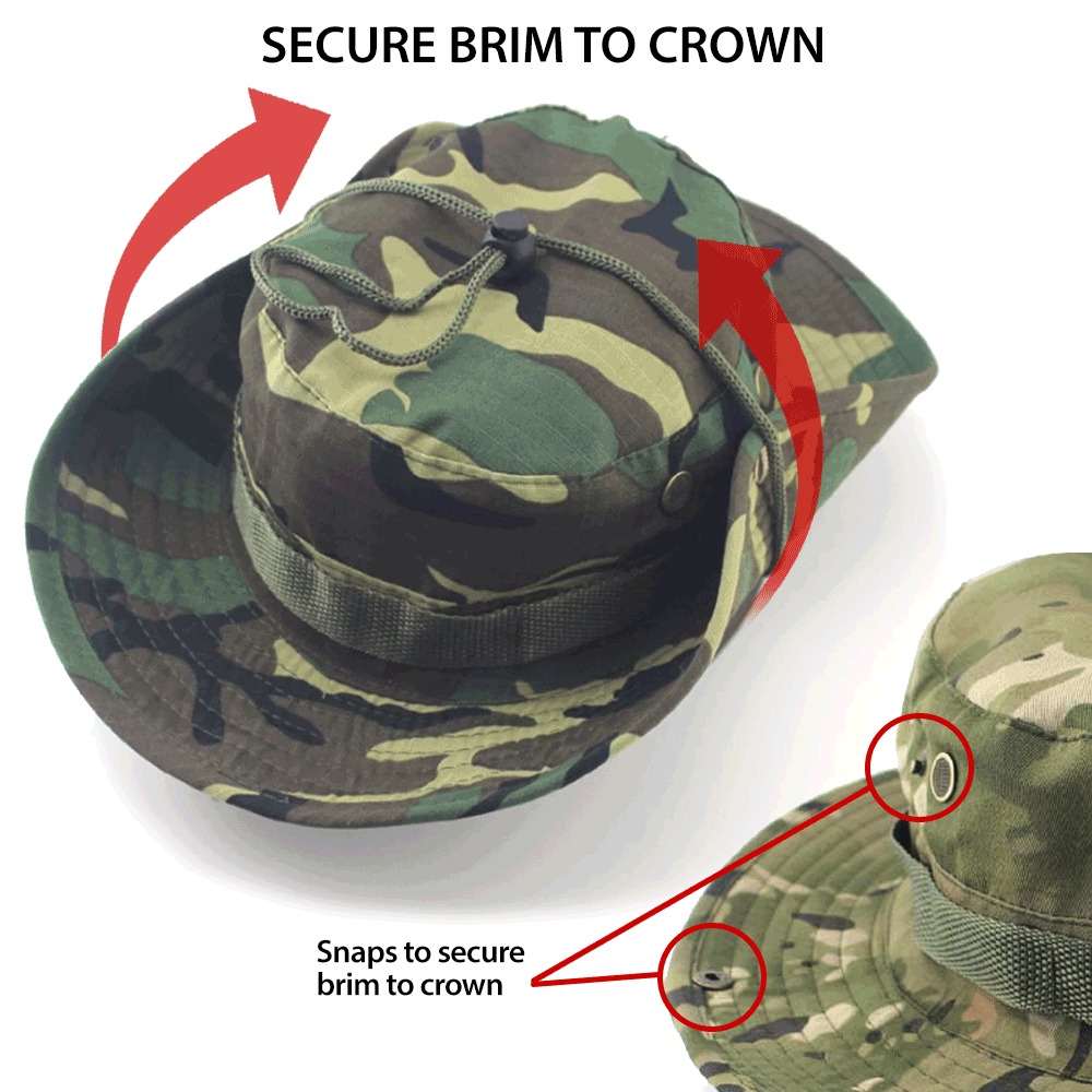 Military Wide Brim Boonie Bucket Hat