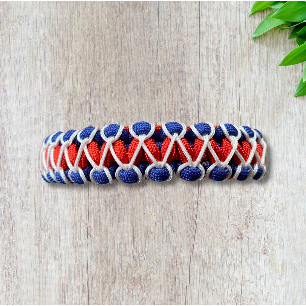 Paracord Bracelet, Red, White and Blue