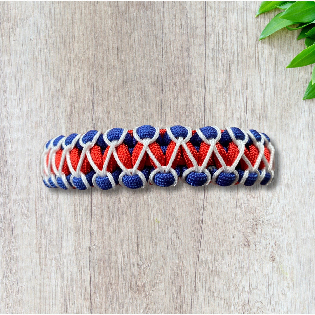 Paracord Bracelet, Red, White and Blue