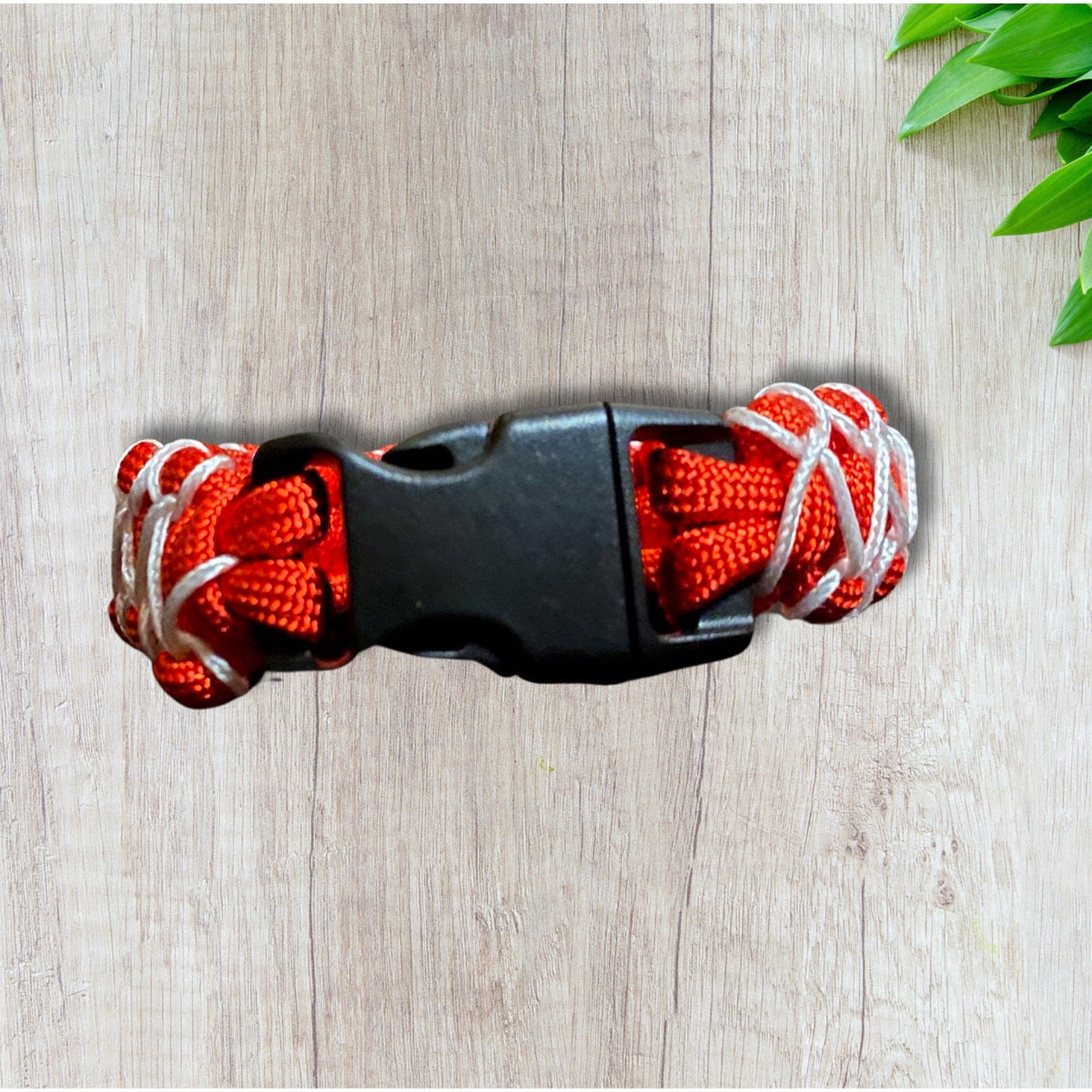 Paracord Bracelet, Red and White