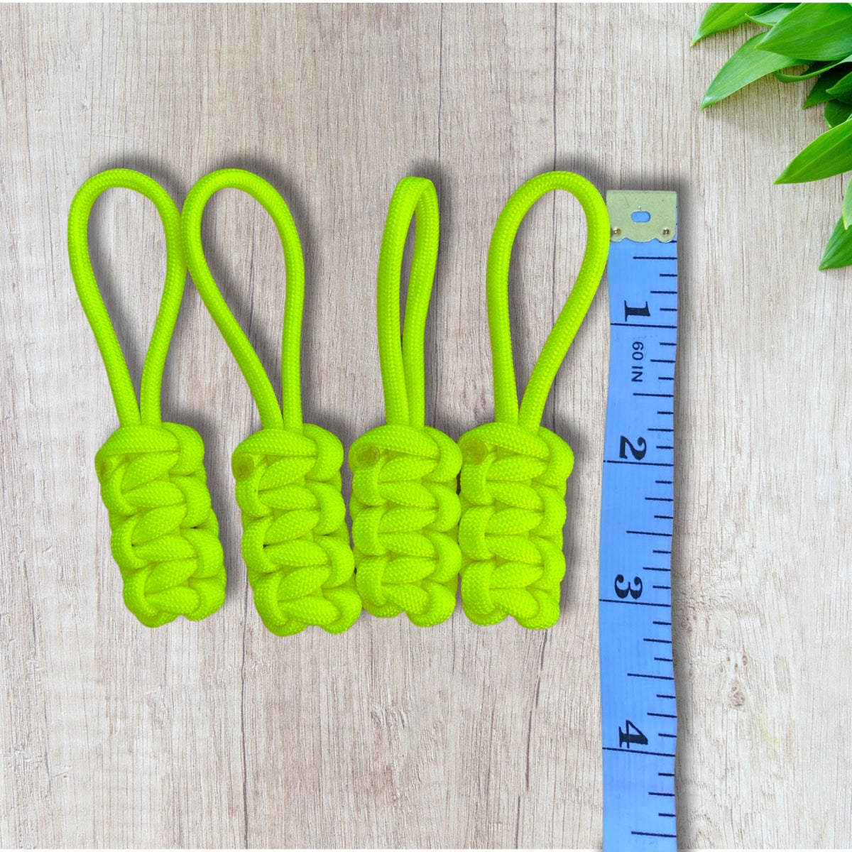 Paracord Cobra Weave Zipper Pulls, 4 Pack