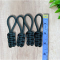 Paracord Cobra Weave Zipper Pulls, 4 Pack
