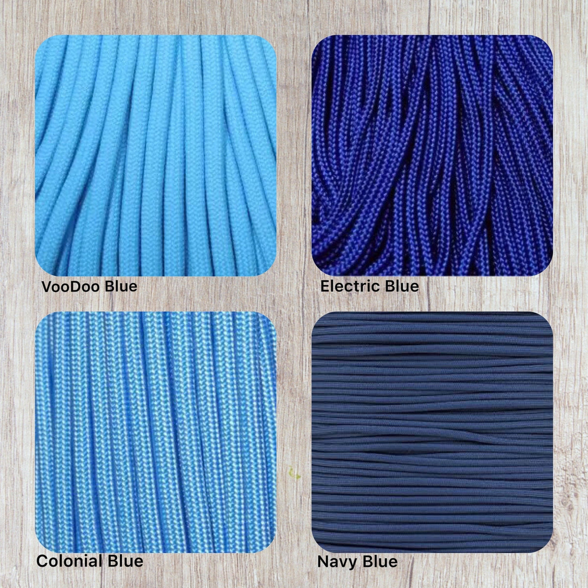 Paracord Cobra Weave Zipper Pulls, 4 Pack