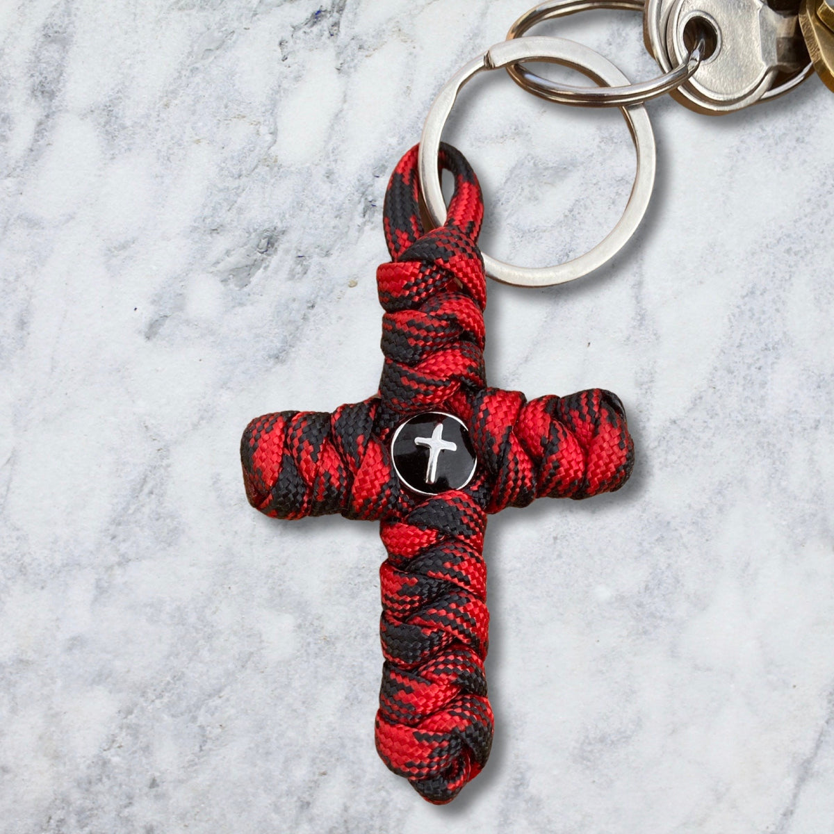 Paracord Cross with Bead