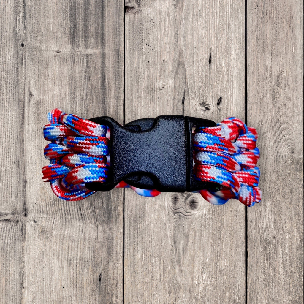 Paracord Simple Weave Bracelet, 4th of July Edition