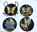 Butterfly and Flower Diamond Art Coasters, Finished, 8 Pack