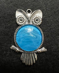 Owl Acrylic Pour Pendant, No. C020