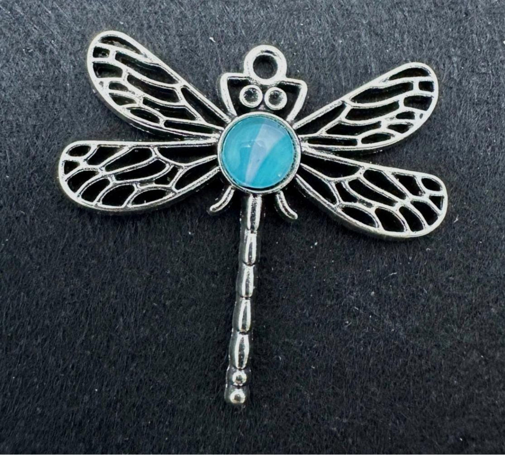 Dragonfly Acrylic Pour Pendant, No. C010