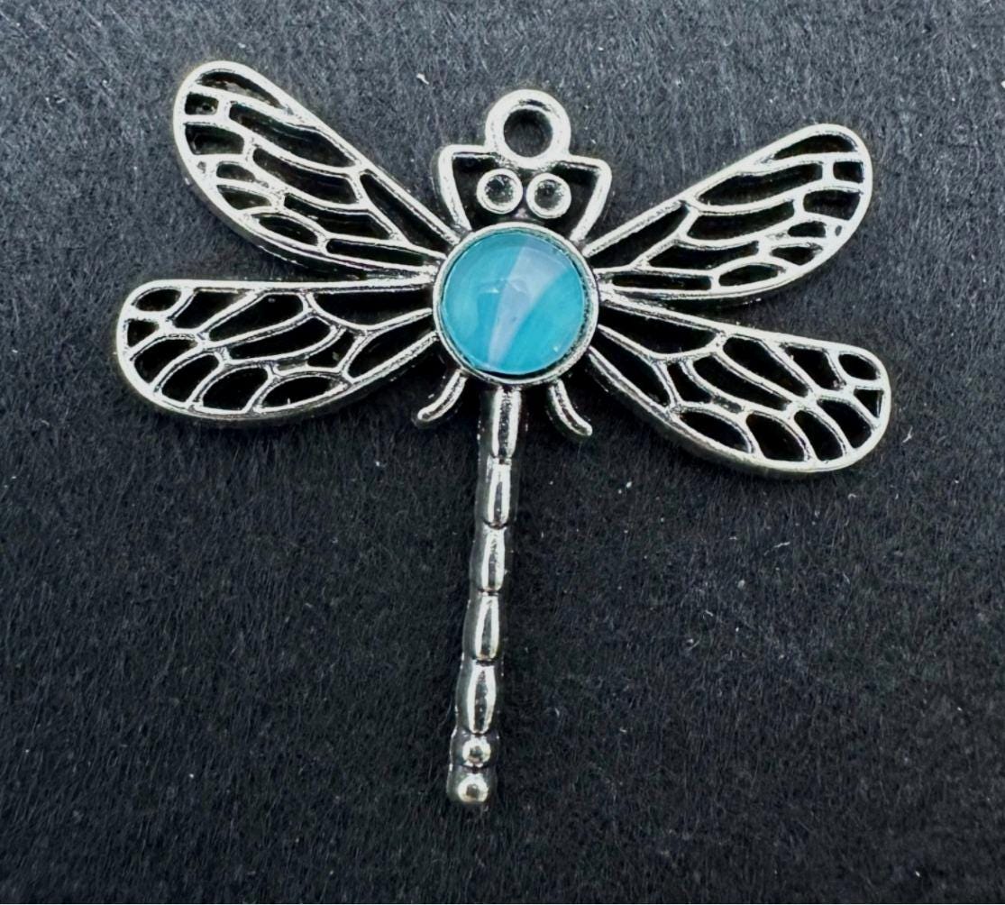 Dragonfly Acrylic Pour Pendant, No. C010