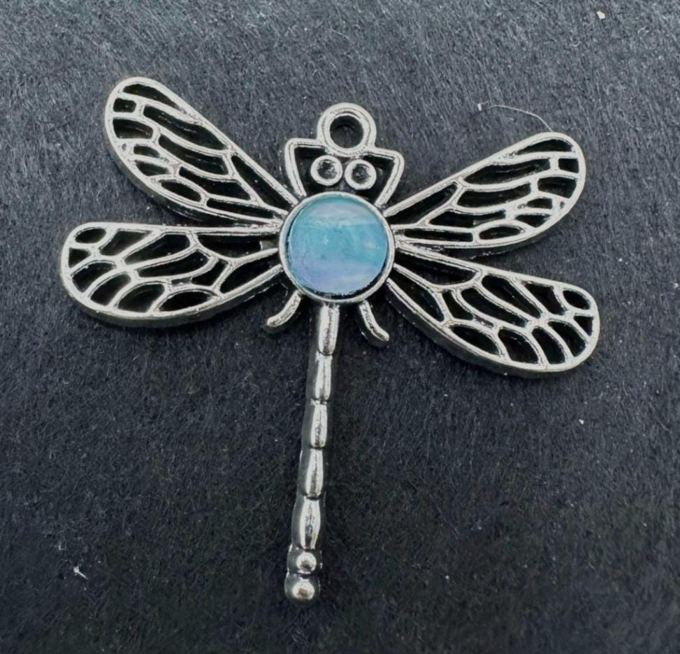 Dragonfly Acrylic Pour Pendant, No. C011