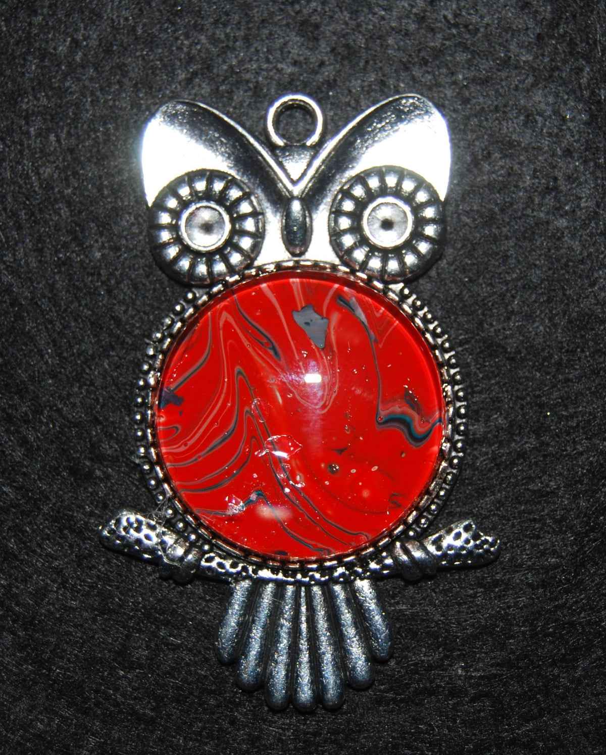Butterfly Acrylic Pour Pendant, No. C003
