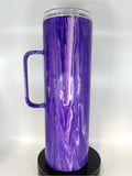 Purple Acrylic Paint 30oz Tumbler, One-of-a-Kind Handmade Drinkware