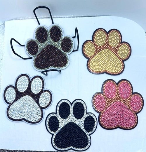 Dog Paw Diamond Art Coasters, Finished, 10 Pack