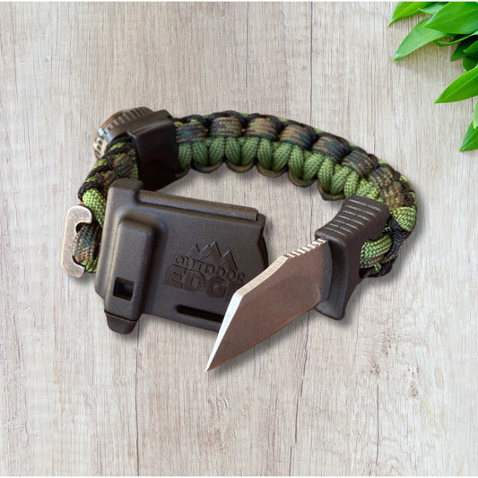 Paracord Ultimate Survival Bracelet with Outdoor Edge Survival Series Buckle